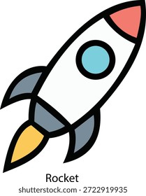 Dia da Ficção Científica Foguete vetor arte