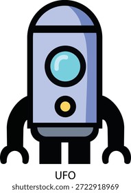 Vetor de OVNI do Dia da Ficção Científica 