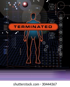 science fiction inspired image of terminated (dead) crewman