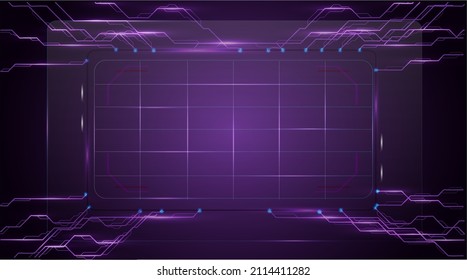 Science fiction screen device banner. High technology vector wallpaper. Futuristic image design. Can add text to the available space