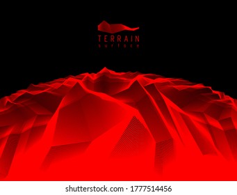 Science fiction vector cosmic illustration, space fantastic planet 3d line drawing. Usable as abstract background with copy space for title and text.