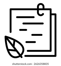 Science files icon. Outline science files vector icon for web design isolated on white background