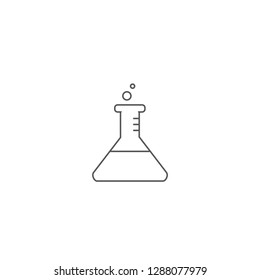 Science flask icon vector.