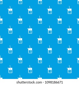 Science flask pattern vector seamless blue repeat for any use