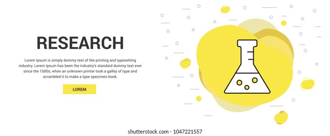 science flask vector thin line icon