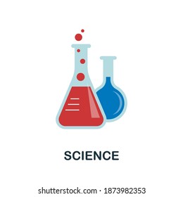 Science flat icon. Color simple element from stem education collection. Creative Science icon for web design, templates, infographics and more