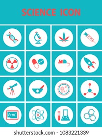 science flat icon vector set.