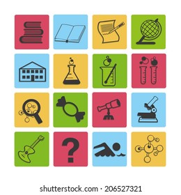 Science. Flat icons.
