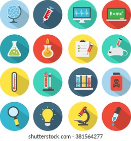 Science Flat Icons Set