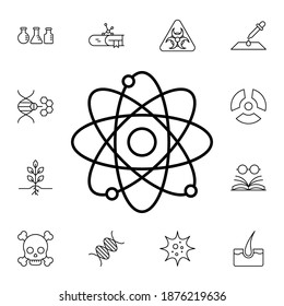 Icono de vector plano de la ciencia en el paquete de biología