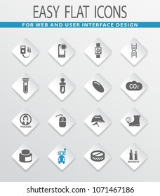 Science flat vector icons for user interface design