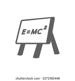 Science formula on white board icon in trendy flat style isolated on white background. Symbol for your web site design, logo, app, UI. Vector illustration, EPS