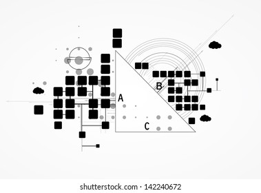 science futuristic internet high computer technology business background