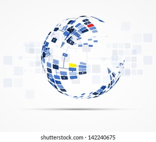 science futuristic internet high computer technology business background