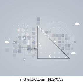 science futuristic internet high computer technology business background