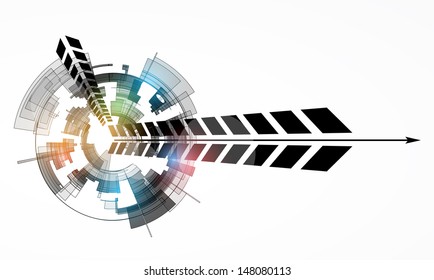 science futuristic internet high computer technology business background