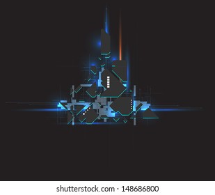science futuristic internet high computer technology business background