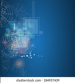 science futuristic internet high computer technology business background