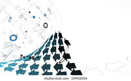 science futuristic internet high computer technology business background