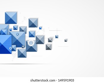 science futuristic retro high computer technology business background
