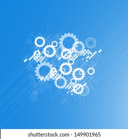 science futuristic retro high computer technology business background