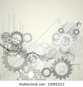 science futuristic retro high computer technology business background