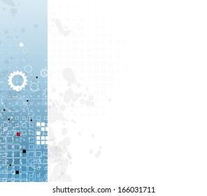 science futuristic retro high computer technology business background