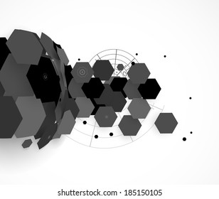 science futuristic retro high computer technology business background