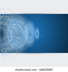science futuristic retro high computer technology business background
