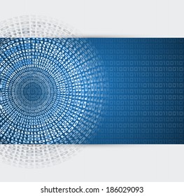 science futuristic retro high computer technology business background