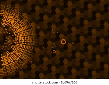 science futuristic retro high computer technology business background