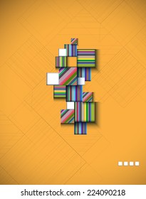 science futuristic retro high computer technology business background