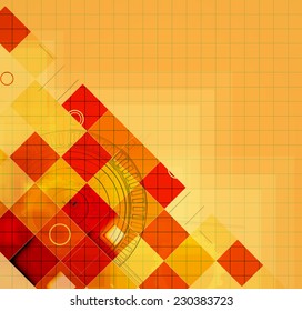 science futuristic retro high computer technology business background