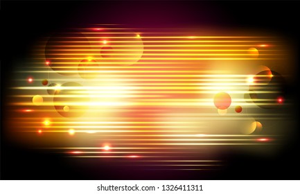 Science, futuristic technology concept based abstract speed movement background with shiny yellow rays.