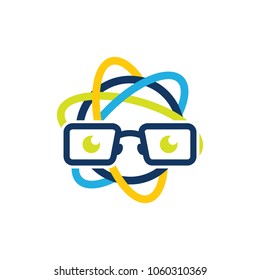 Science Geek Logo Icon Design