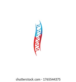 Science genetics vector logo design. Genetic analysis, research biotech code DNA. Biotechnology genome chromosome.