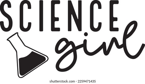 science girl school svg vector file