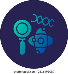 Science Glyph Circle Gradient Icon