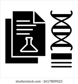 science glyph icon vector illustration