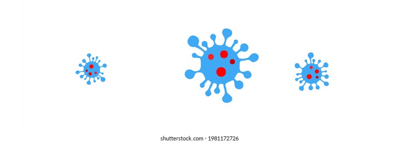 Science Healthcare Vivid Medicine Danger Sign Backdrop. Pandemic Neon Horizontal Vibrant Virus Bright Covid-19 Illustration. Test Blue Sick Red Quarantine Epidemic White Coronavirus Vector.