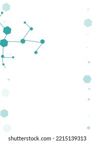 Antecedentes blancos del vector del hexágono de la ciencia. Papel de escritorio futurista de química. Textura científica tecnológica médica. Diseño abstracto.