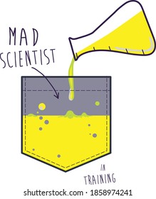 Science humorous vector t-shirt  pattern for kids.