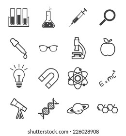 Science Icons Modern Flat Design Stock Vector (Royalty Free) 241878583