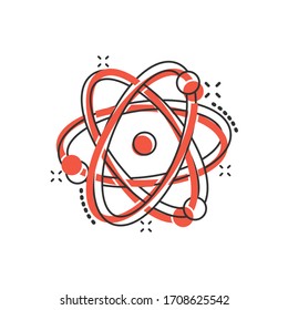 Science icon in comic style. Dna cell cartoon vector illustration on white isolated background. Molecule evolution splash effect business concept.