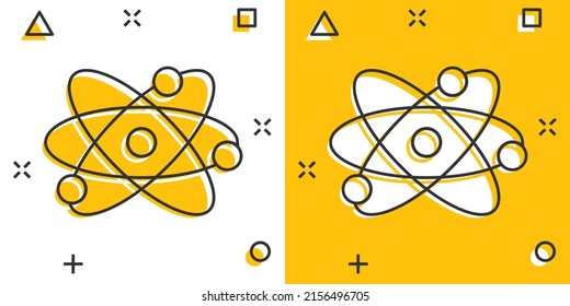 Science icon in comic style. Dna cell cartoon vector illustration on white isolated background. Molecule evolution splash effect business concept.