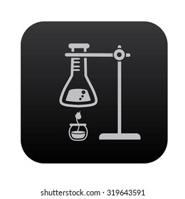 Science icon design on black button background,vector