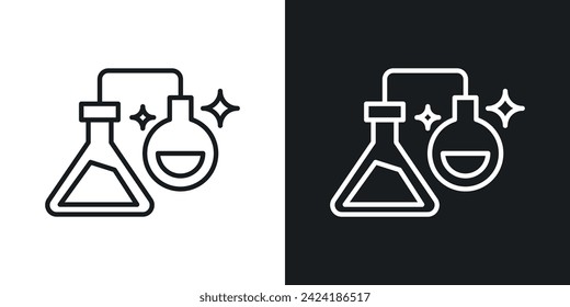 Science Icon Designed in a Line Style on White Background.