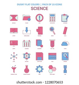 Science icon Dusky Flat color - Vintage 25 Icon Pack