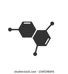 Science icon in flat style. Dna cell vector illustration on white isolated background. Molecule evolution business concept.