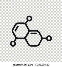 Science icon in flat style. Dna cell vector illustration on white isolated background. Molecule evolution business concept.